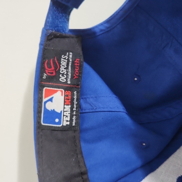 MLB OC Sports New York NY Yankees Youth Hat Blue and Orange Adjustable Cap - Picture 12 of 14